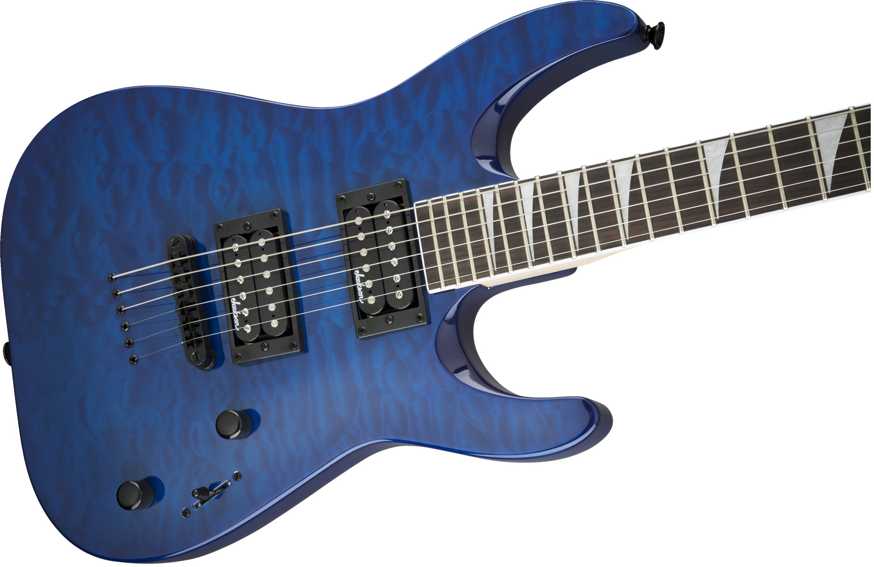 Jackson Dinky Arch Top Js32tq Dka  Hh Ht Ama - Transparent Blue - Metalen elektrische gitaar - Variation 2