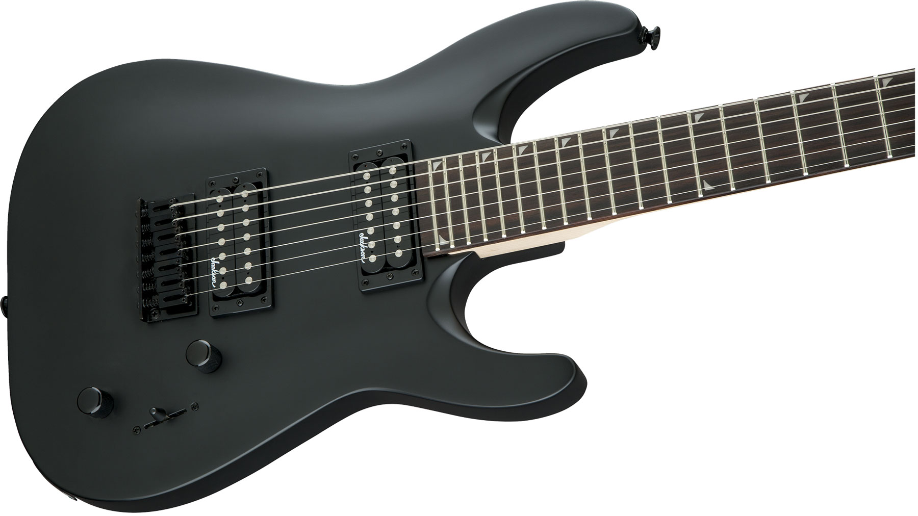 Jackson Dinky Archtop Js22-7 Dka 2h Ht Ama - Satin Black - 7-snarige elektrische gitaar - Variation 2