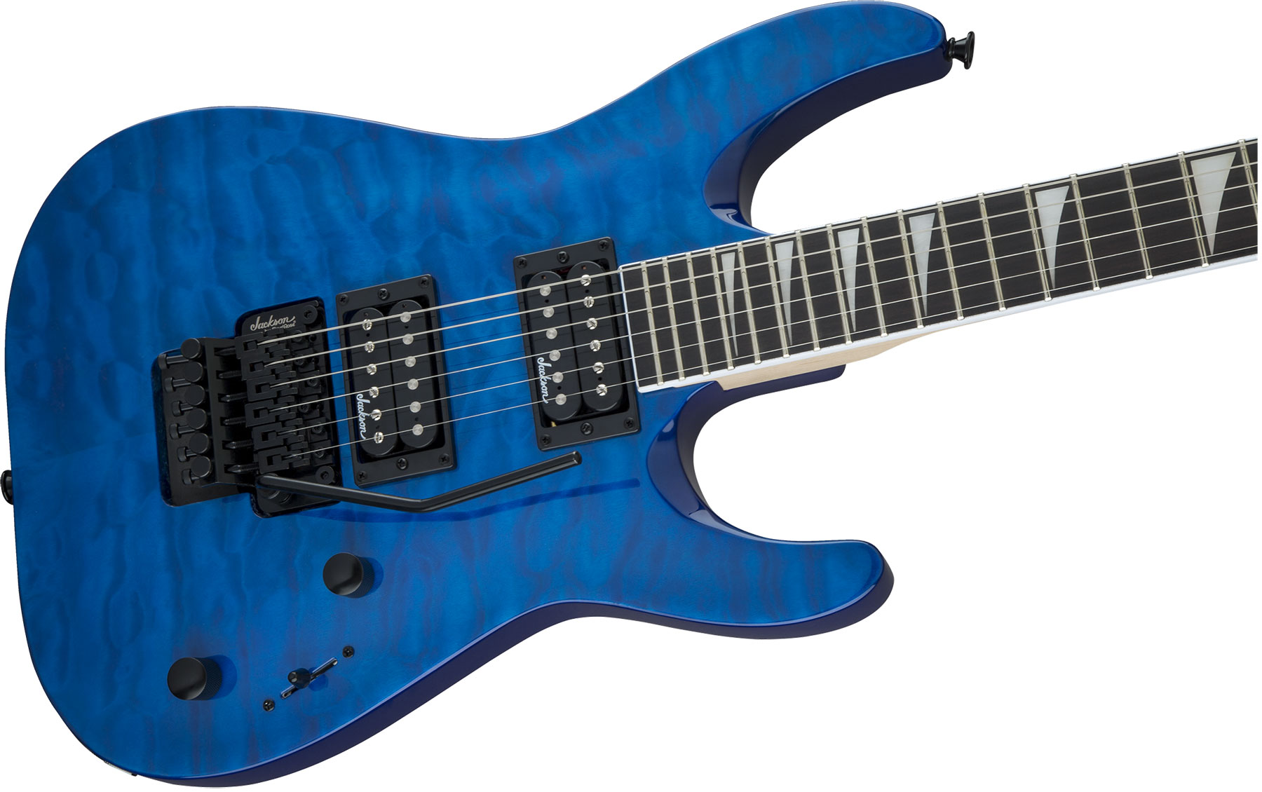 Jackson Dinky Archtop Js32q Dka 2h Fr Ama - Trans Blue - Guitarra eléctrica de doble corte. - Variation 2