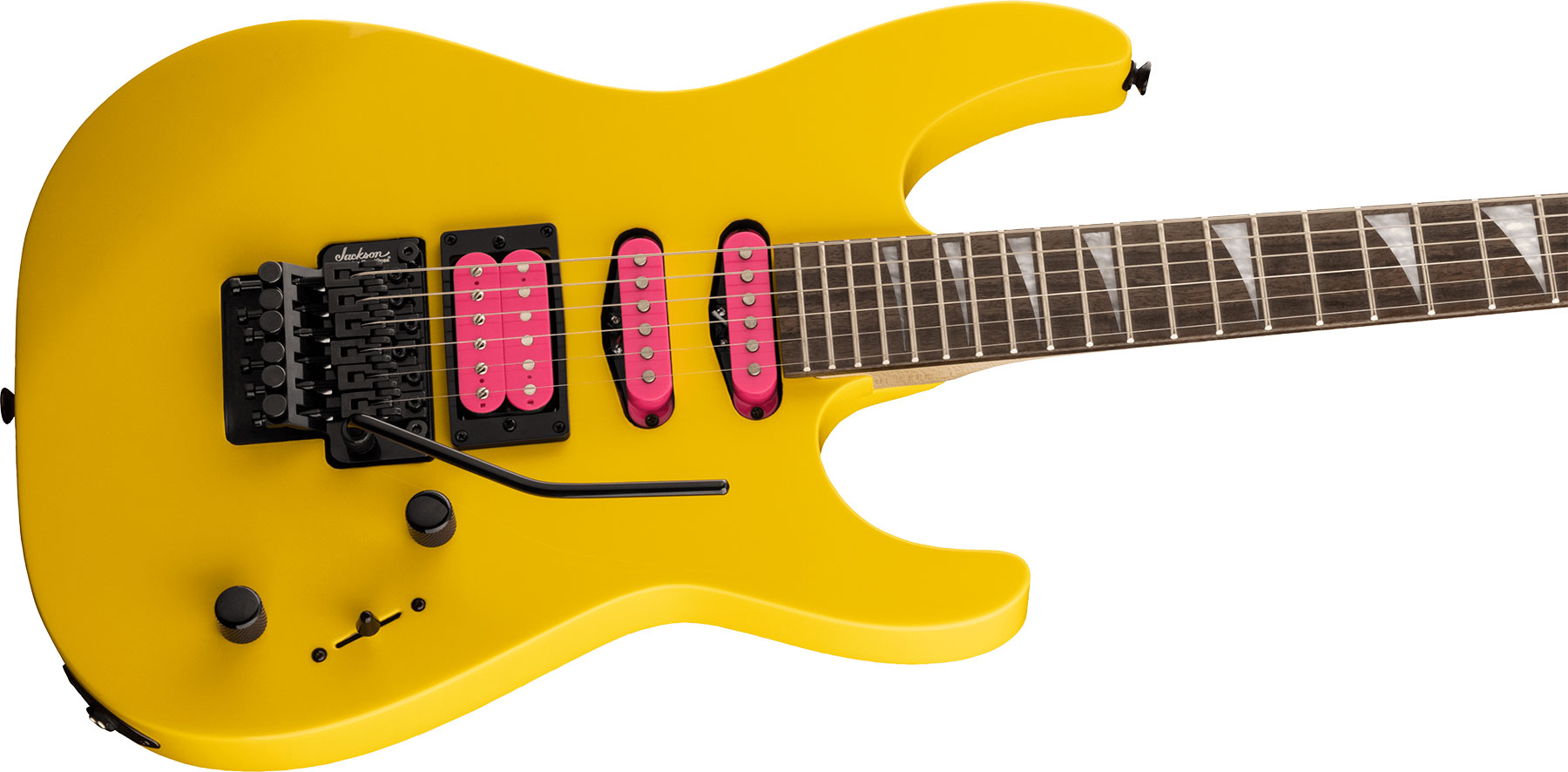Jackson Dinky Dk3xr Hss Fr Lau - Caution Yellow - Elektrische gitaar in Str-vorm - Variation 2
