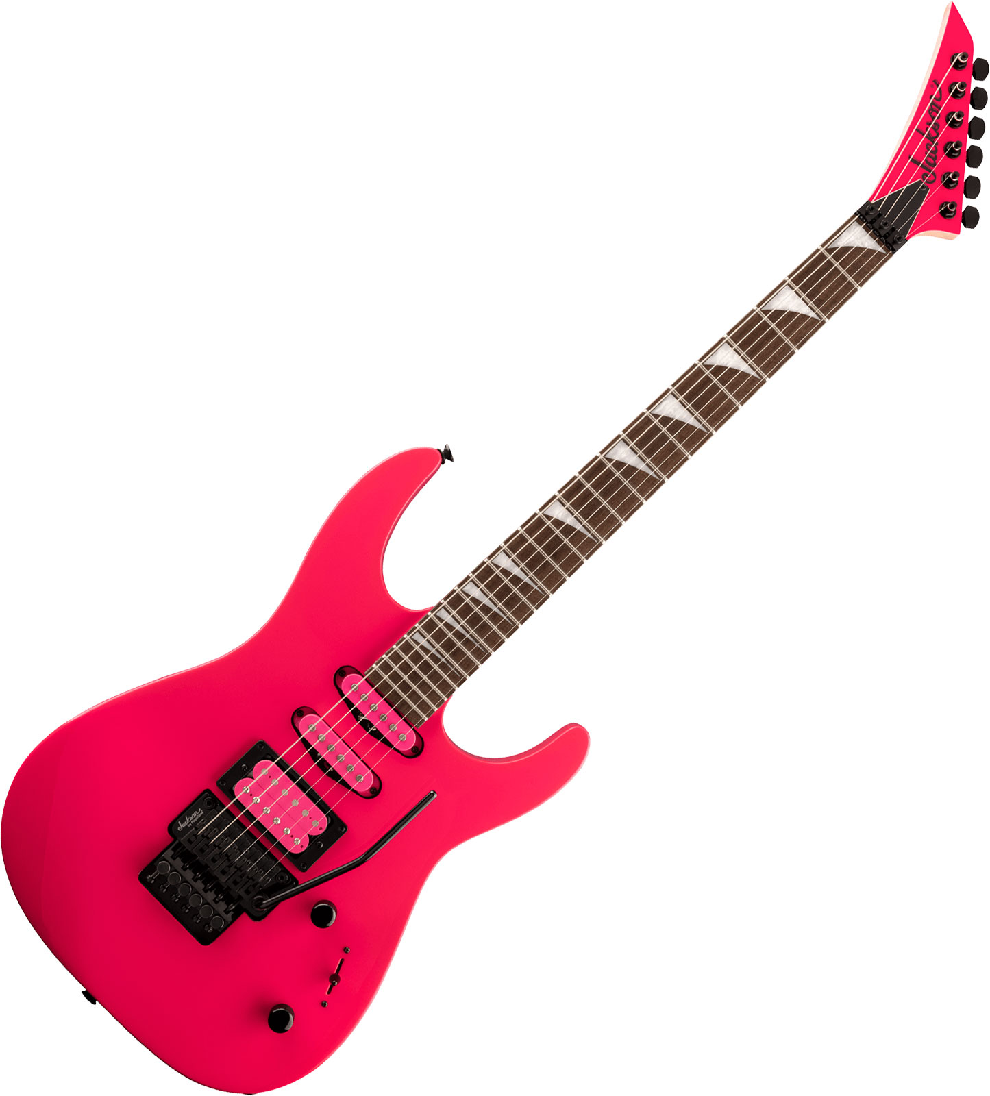 Jackson Dinky Dk3xr Hss Fr Lau - Neon Pink - Elektrische gitaar in Str-vorm - Variation 4