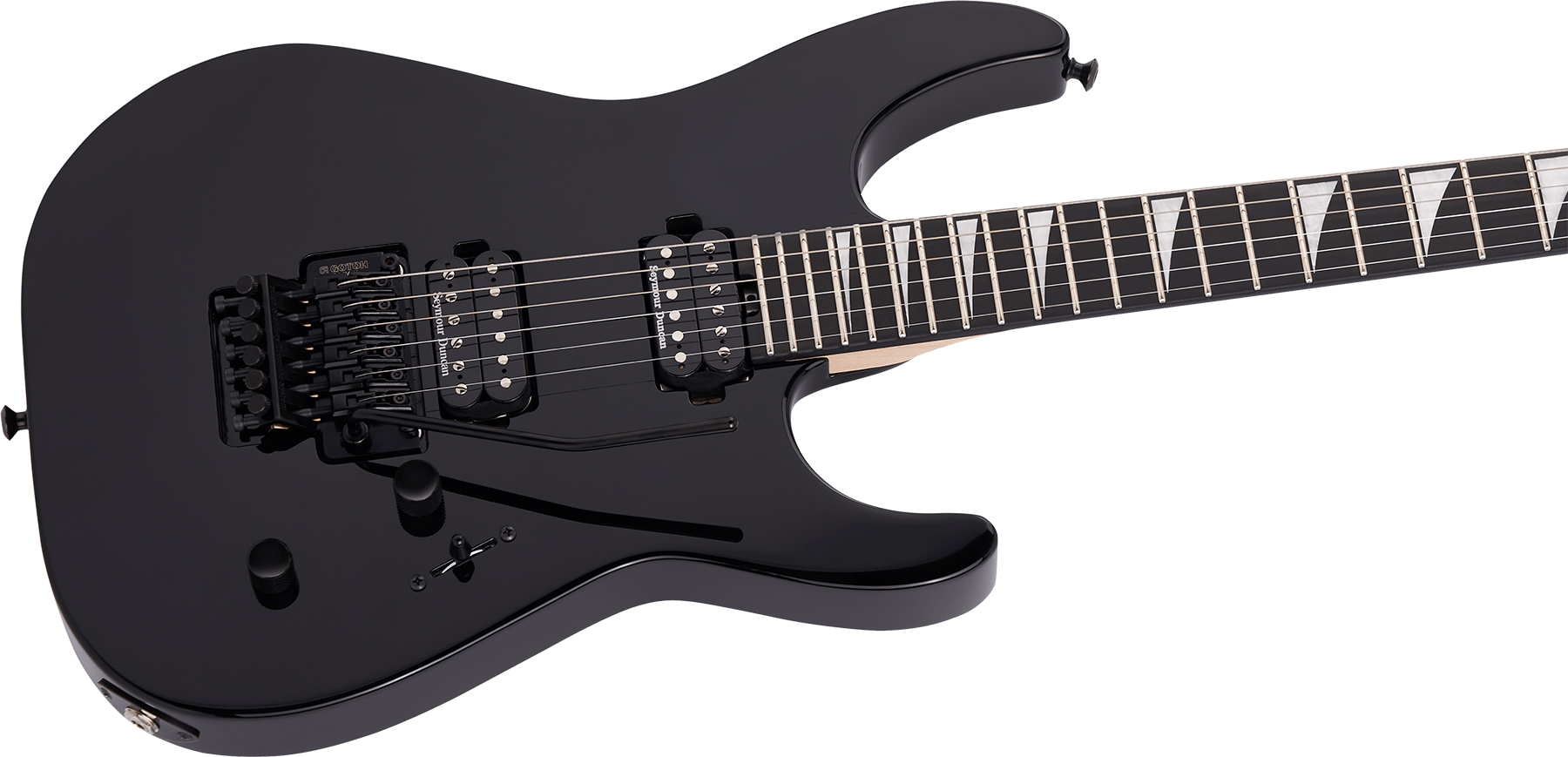 Jackson Dinky Dkr Mah Mj Jap 2h Seymour Duncan Fr Eb - Black - Elektrische gitaar in Str-vorm - Variation 2