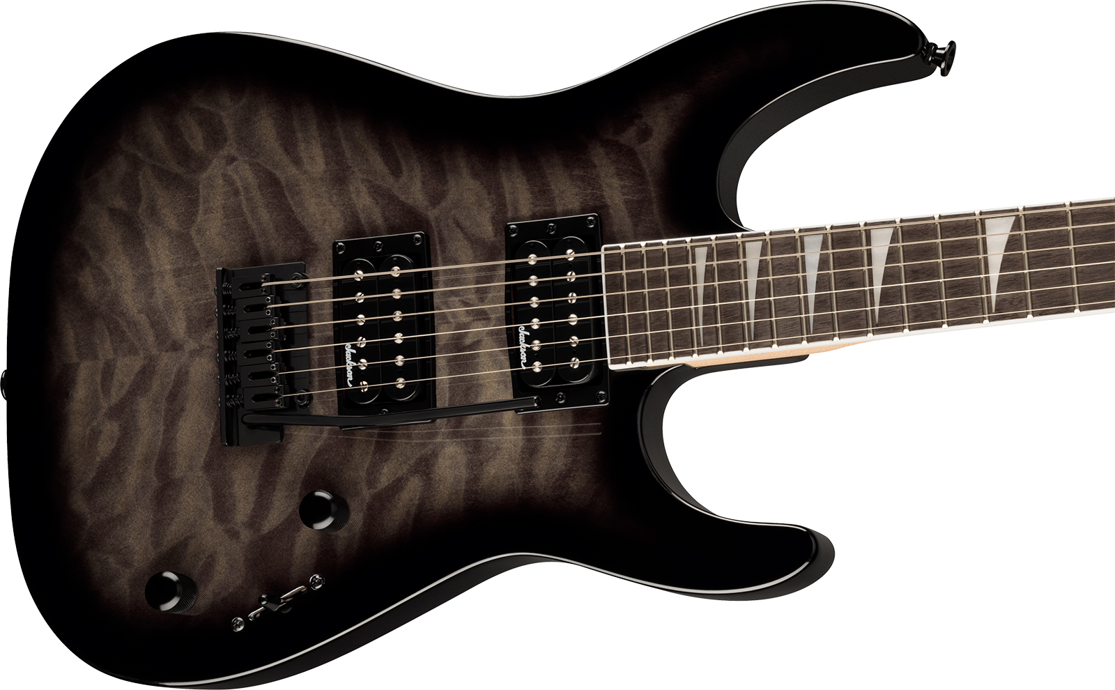 Jackson Dinky Js20 Dkq 2pt 2h Trem Ama - Transparent Black Burst - Elektrische gitaar in Strat vorm - Variation 7