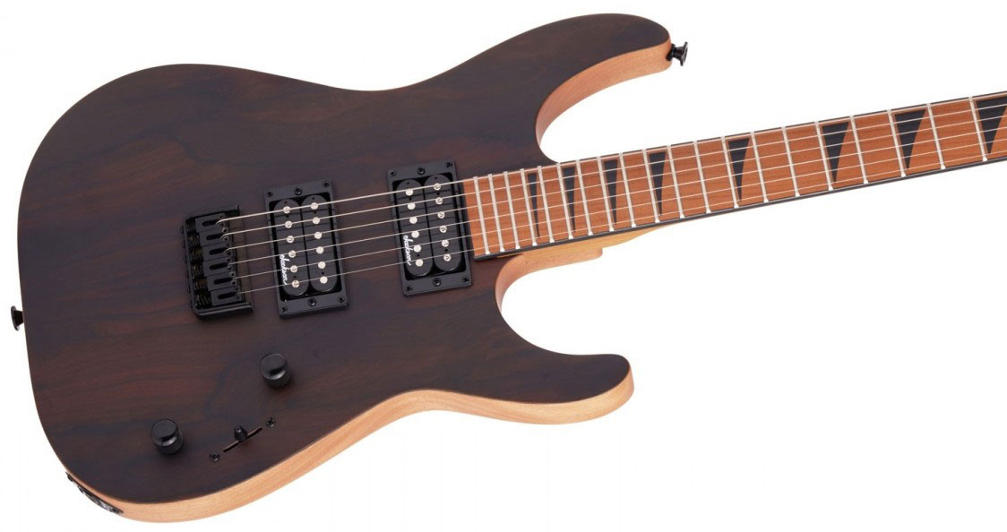 Jackson Dinky Js42 Ziricote Fsr Ltd 2h Ht Mn - Natural Satin - Metalen elektrische gitaar - Variation 2