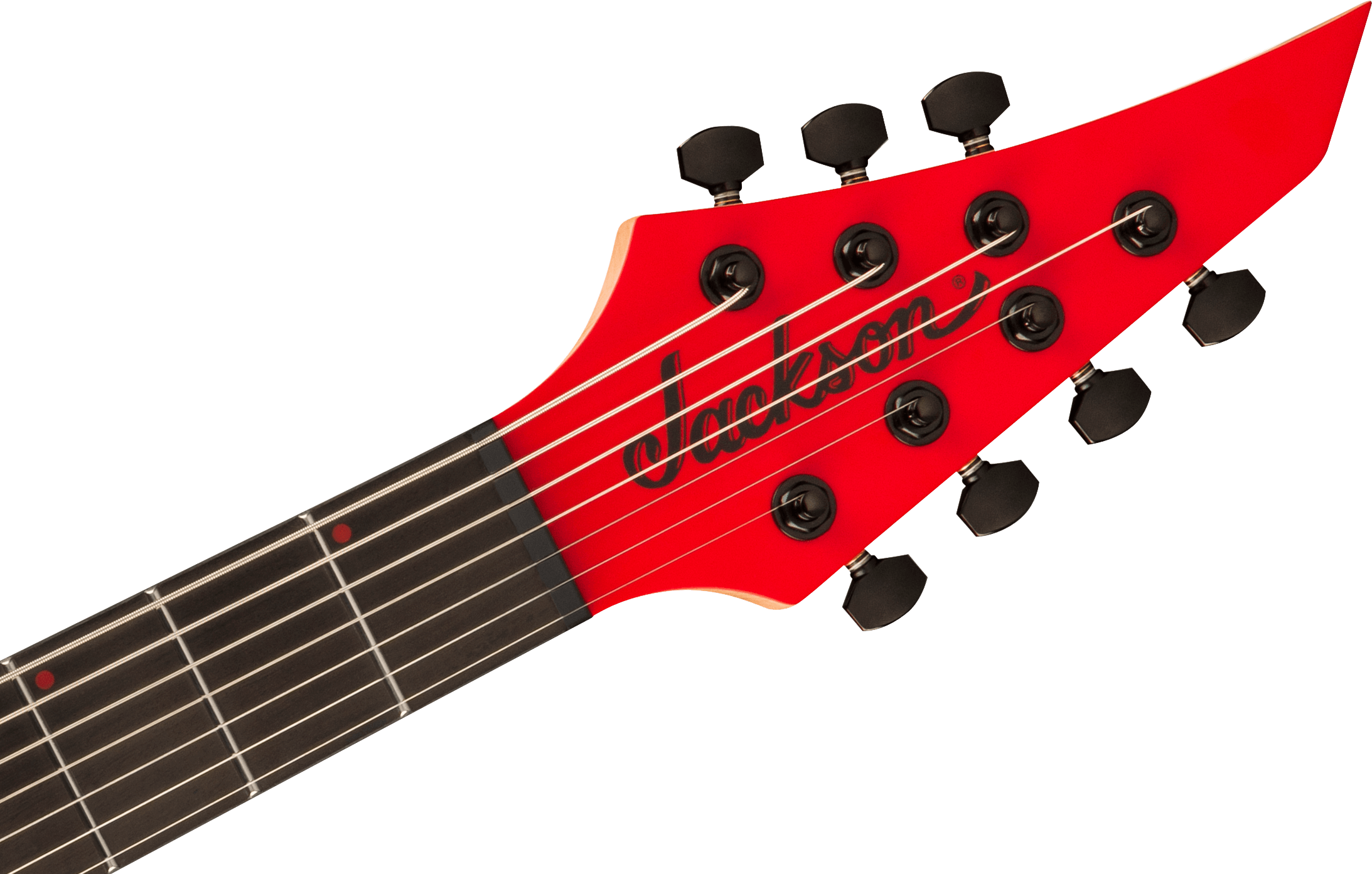 Jackson Dinky Mdk Ht7 Pro Plus 2h Bare Knuckle Eb - Satin Red W/black Bevels - 7-snarige elektrische gitaar - Variation 4