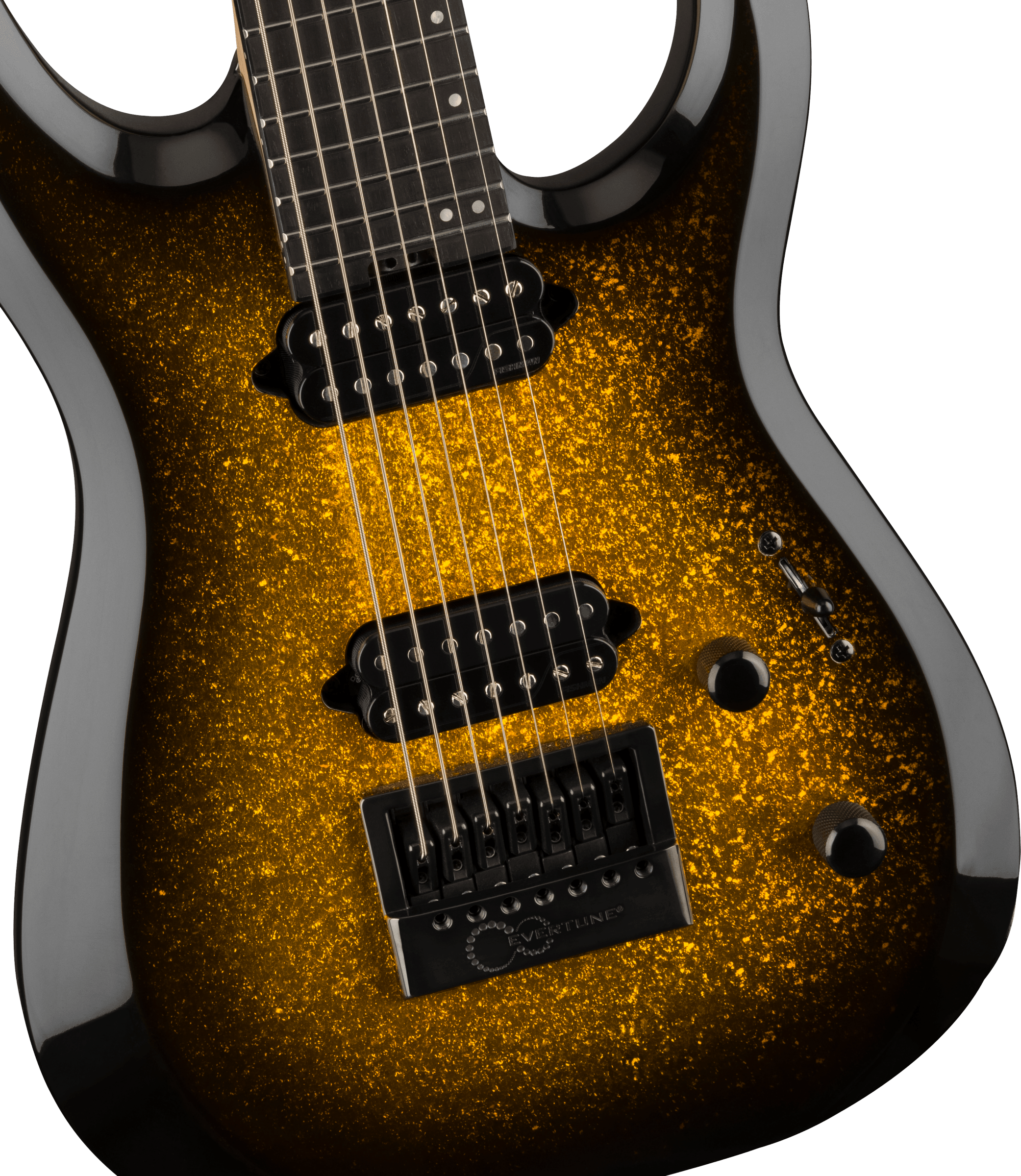Jackson Dinky Dk Modern Evtn7 Pro Plus Evertune 2h Fishman Eb - Gold Sparkle - 7-snarige elektrische gitaar - Variation 2