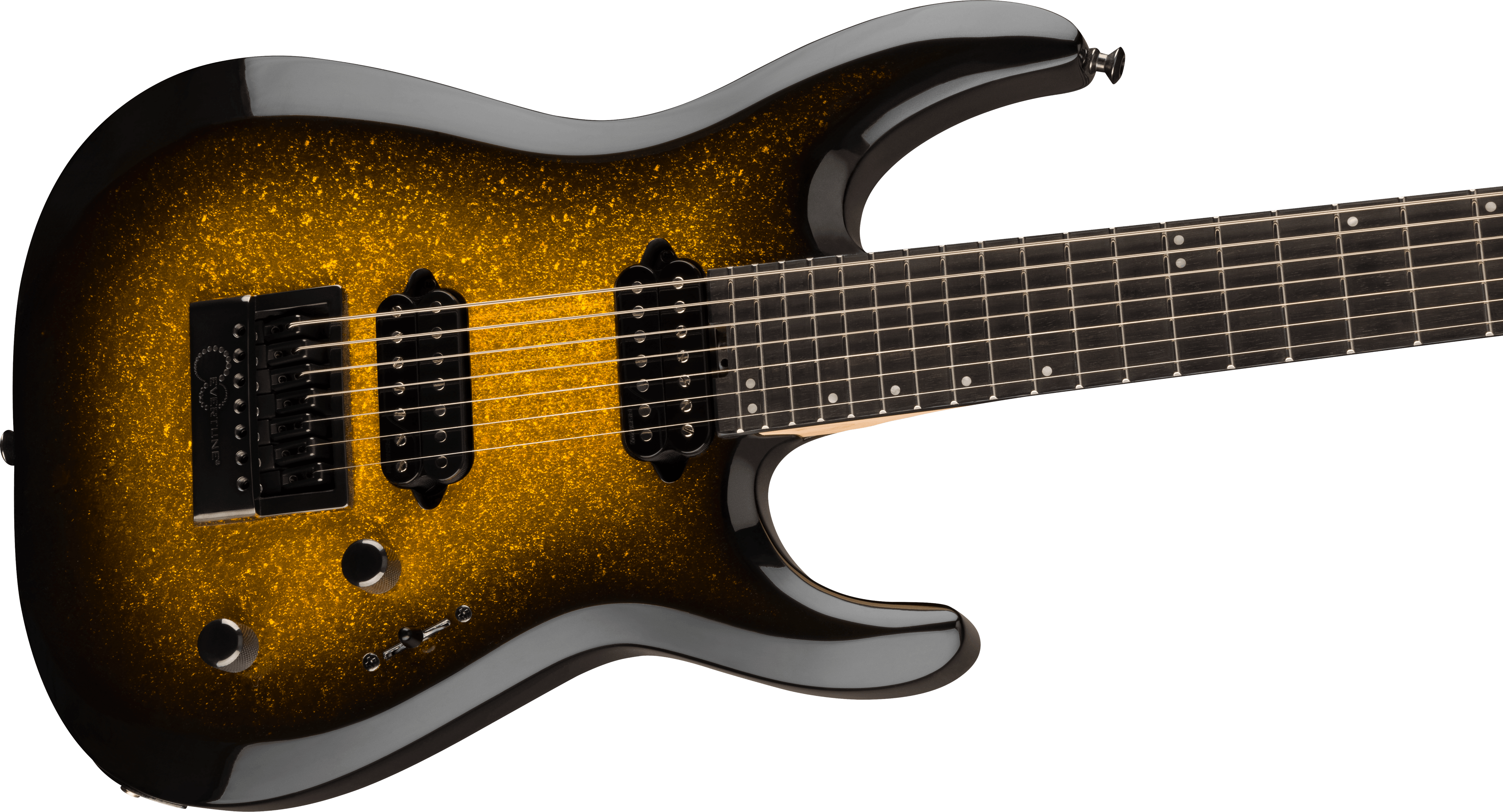 Jackson Dinky Dk Modern Evtn7 Pro Plus Evertune 2h Fishman Eb - Gold Sparkle - 7-snarige elektrische gitaar - Variation 3
