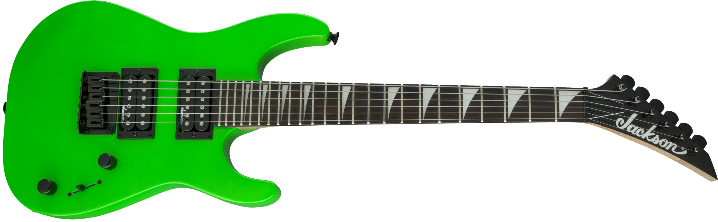 Jackson Dinky Minion Js1x Diapason Court Hh Ht Ama - Neon Green - Elektrische gitaar voor kinderen - Variation 3