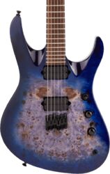 Elektrische gitaar in str-vorm Jackson Chris Broderick Pro Soloist HT - Trans blue poplar
