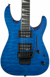 Guitarra eléctrica de doble corte. Jackson Dinky Arch Top JS32Q DKA - Trans blue