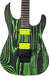 Metalen elektrische gitaar Jackson Pro Dinky DK2 Ash - Green glow