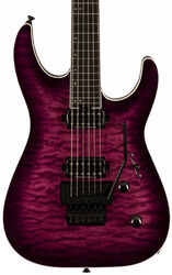 Elektrische gitaar in str-vorm Jackson Pro Plus Dinky DKAQ - Transparent purple burst