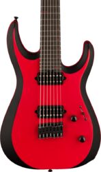 7-snarige elektrische gitaar Jackson Pro Plus Dinky MDK - Satin red w/black bevels