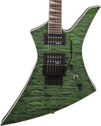 Metalen elektrische gitaar Jackson Kelly KEXQ - Transparent green