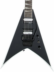 Metalen elektrische gitaar Jackson King V JS32 - Black white bevels