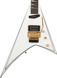 Metalen elektrische gitaar Jackson Concept Rhoads RR24 HS - White with black pinstripes