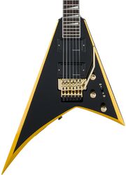 Metalen elektrische gitaar Jackson Rhoads RRX24 - Black with yellow bevels