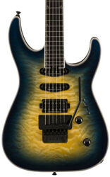 Elektrische gitaar in str-vorm Jackson Pro Plus Soloist SLA3Q - Amber blue burst