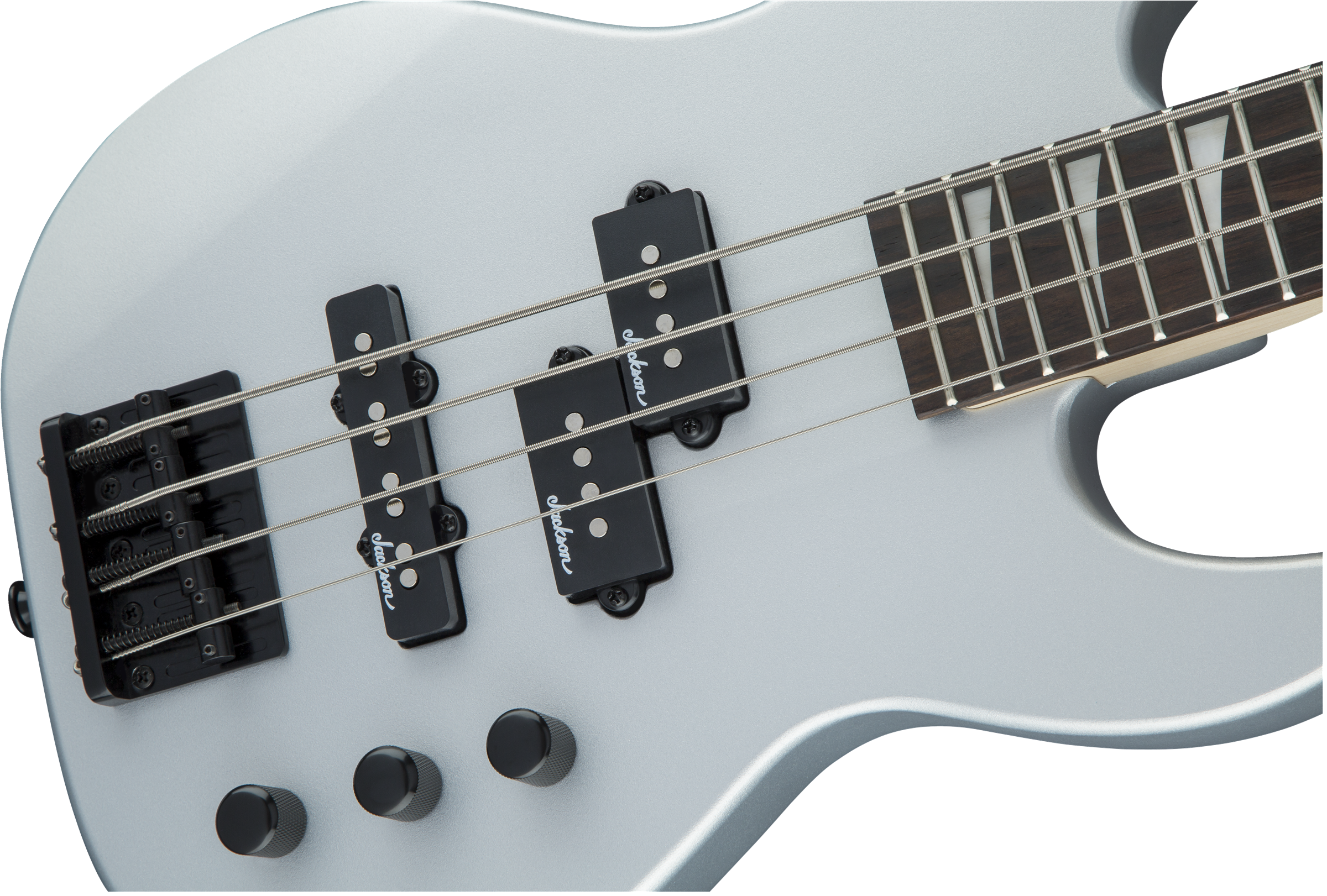 Jackson Js Series Concert Bass Minion Js1x - Satin Silver - Short scale elektrische bas - Variation 4