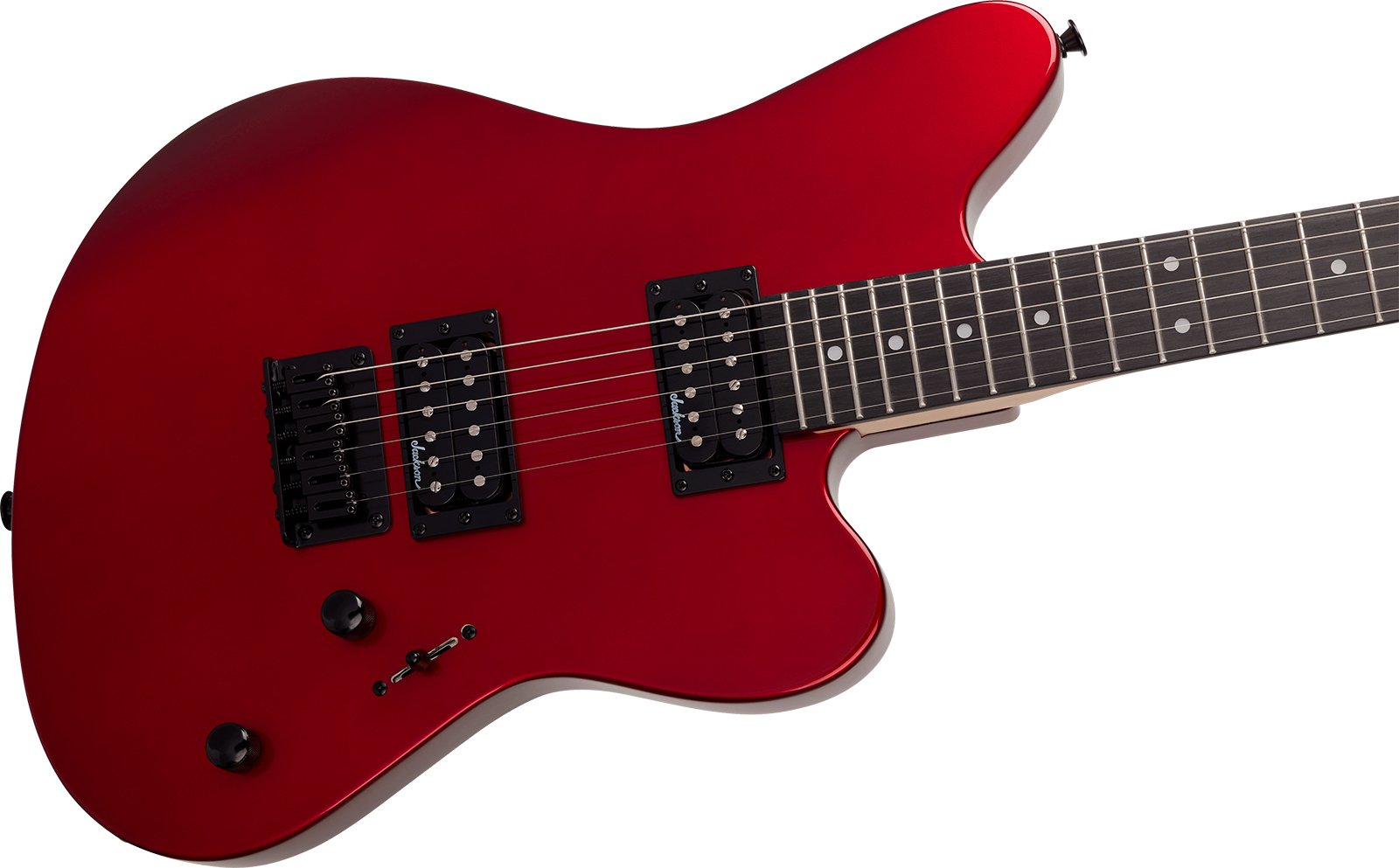 Jackson Js22 Surfcaster 2h Ht Ama - Metallic Red - Retro-rock elektrische gitaar - Variation 2