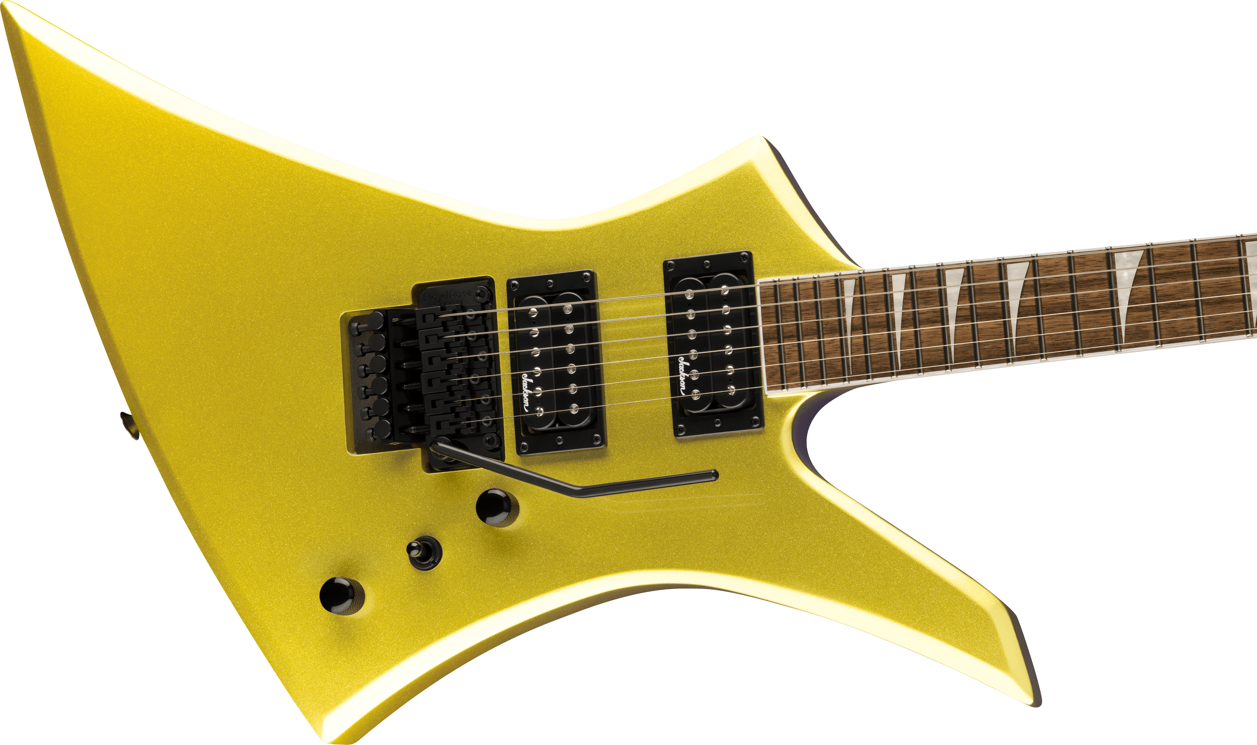 Jackson Kelly Kex X-series Trem Fr Hh Lau - Lime Green Metallic - Metalen elektrische gitaar - Variation 2