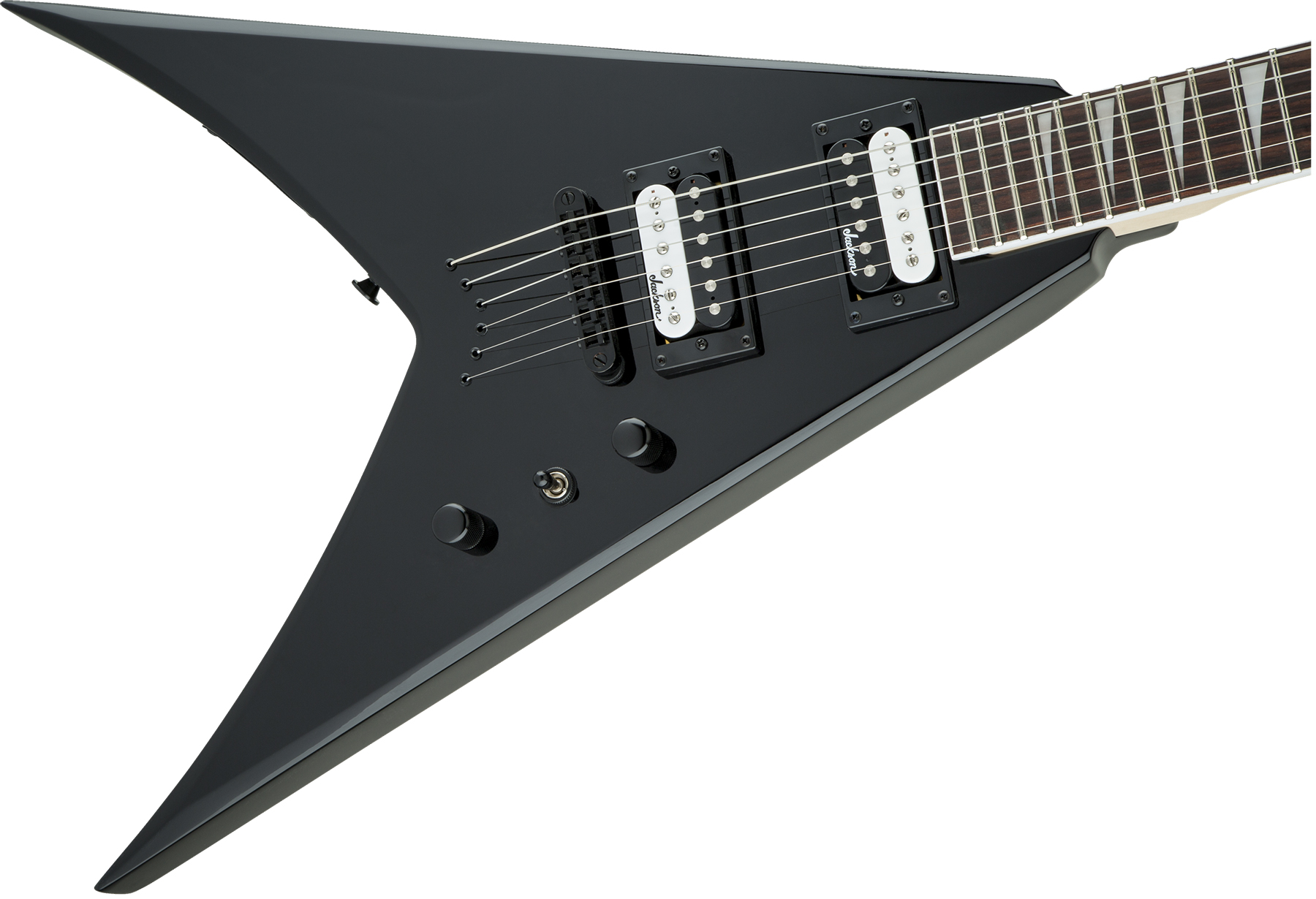 Jackson King V Js32t 2h Ht Ama - Gloss Black - Metalen elektrische gitaar - Variation 2