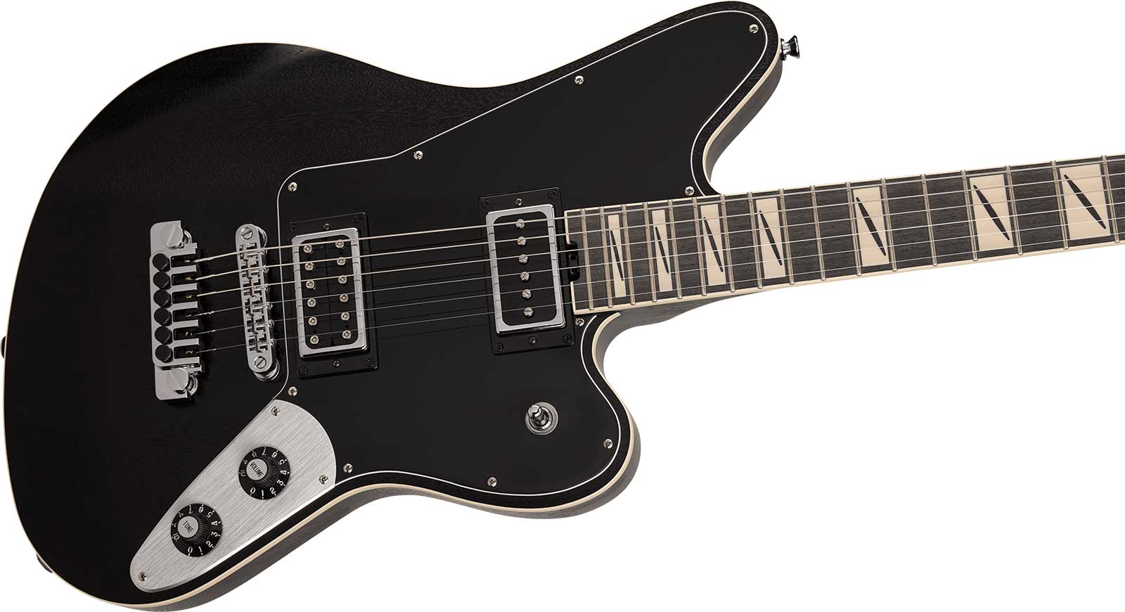 Jackson Lee Malia Lm87 Pro Signature 2h Ht Ama - Open-pore Black Semi-gloss - Retro-rock elektrische gitaar - Variation 2