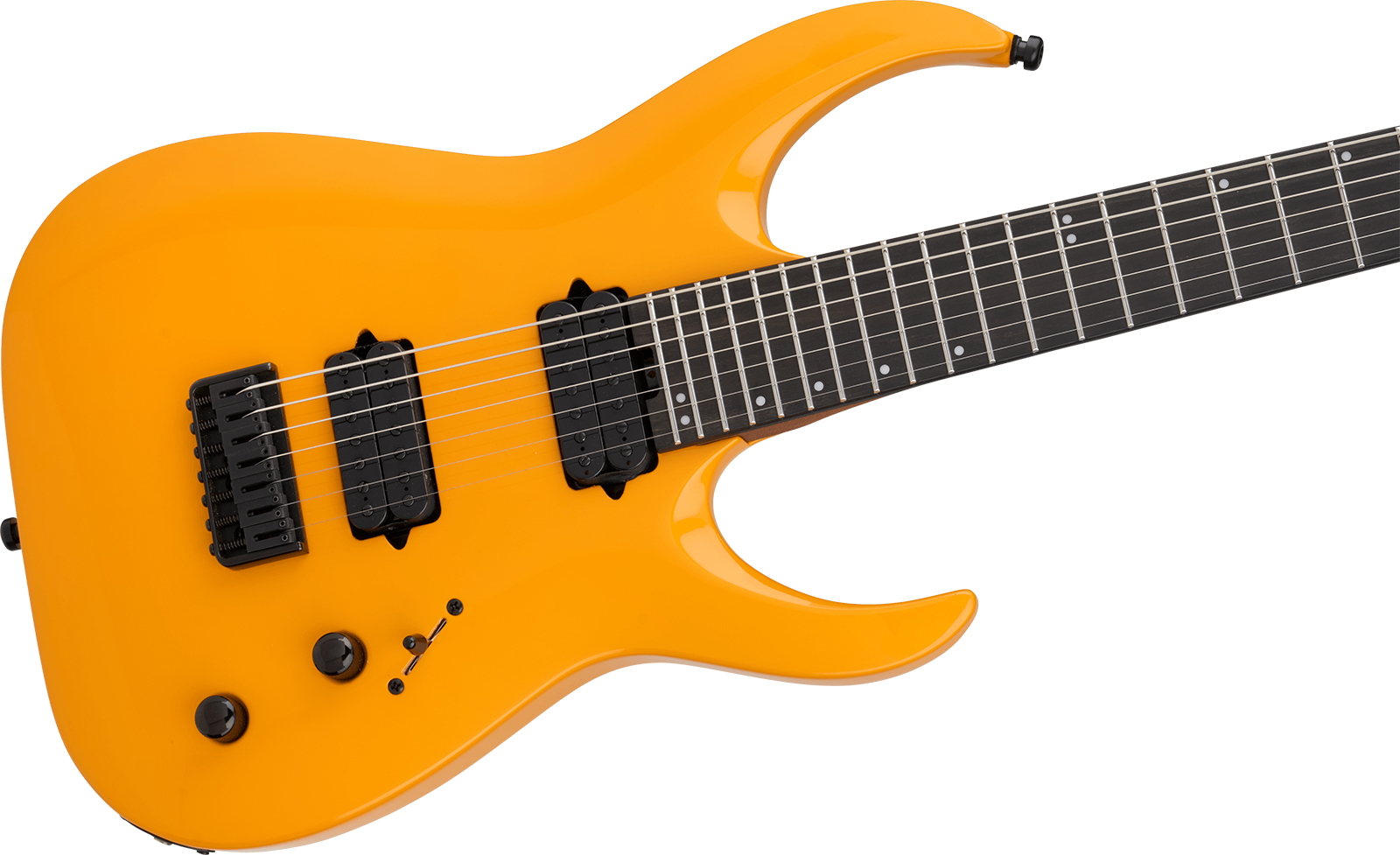 Jackson Misha Mansoor Juggernaut Ht7 Pro Signature 7c Baryton 2h Ht Eb - Signal Yellow - Bariton elektrische gitaar - Variation 2
