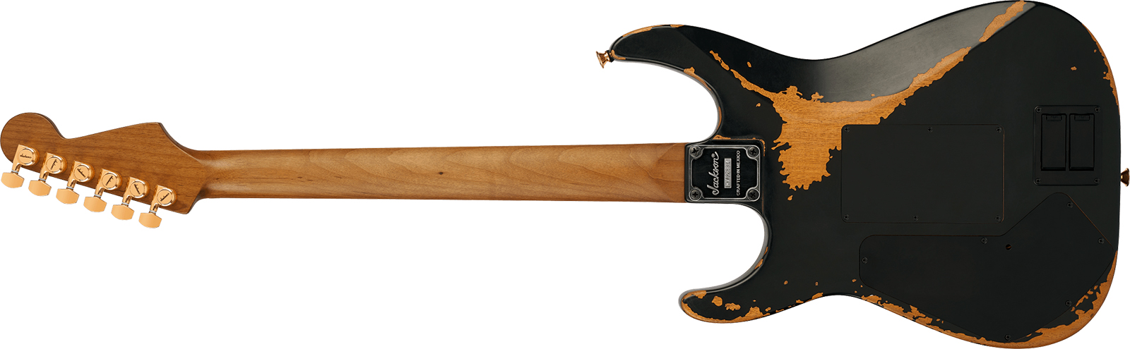 Jackson Phil Collen Pc1e Pro Mex Signature Hsh Fr Eb - Worn Black - Kenmerkende elektrische gitaar - Variation 1