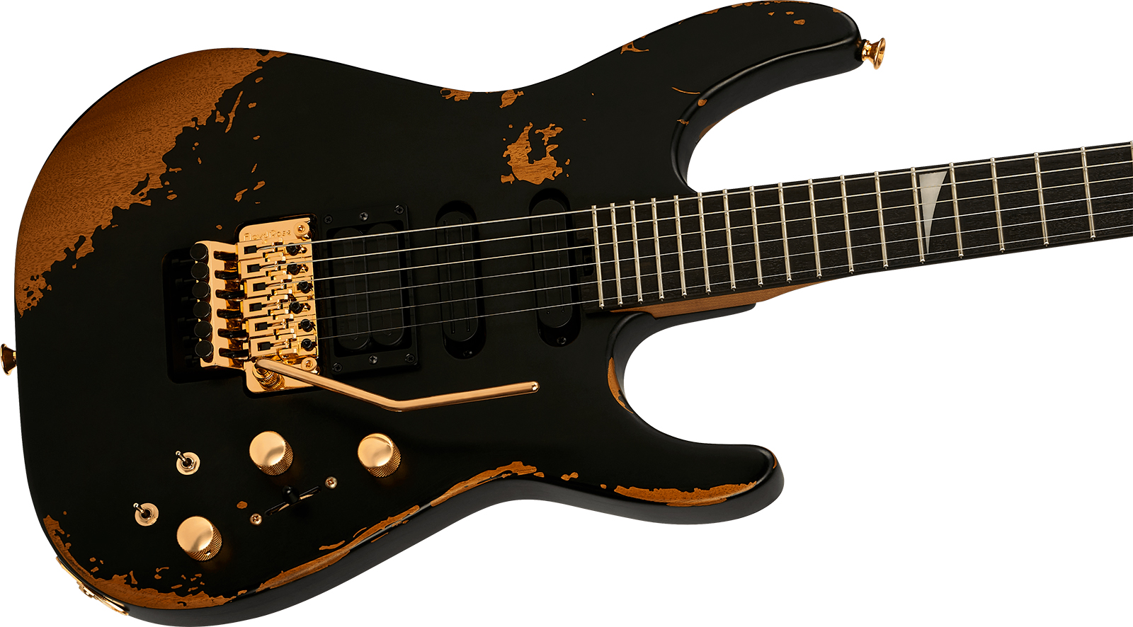 Jackson Phil Collen Pc1e Pro Mex Signature Hsh Fr Eb - Worn Black - Kenmerkende elektrische gitaar - Variation 2