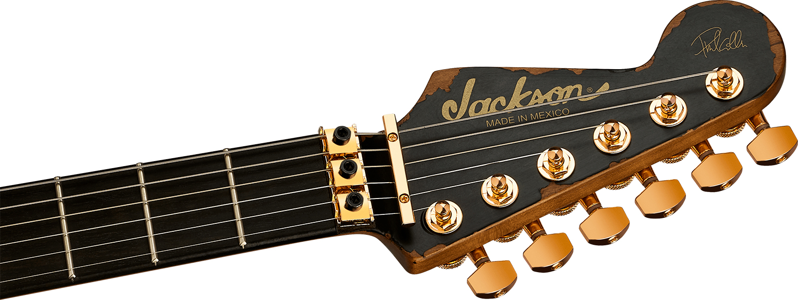 Jackson Phil Collen Pc1e Pro Mex Signature Hsh Fr Eb - Worn Black - Kenmerkende elektrische gitaar - Variation 3