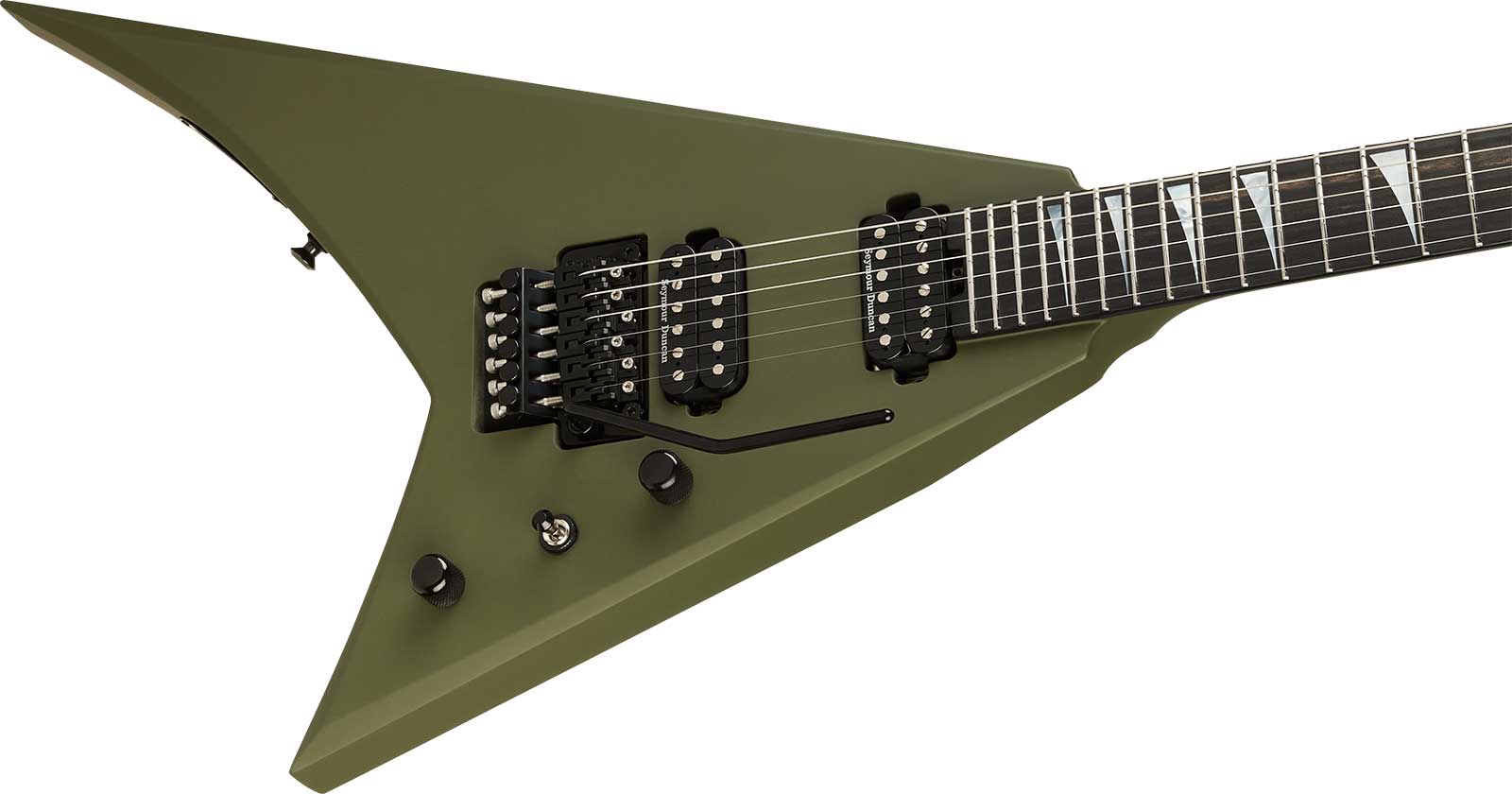 Jackson Rhoads Rr24 American 2h Seymour Duncan Fr Eb - Matte Army Drab - Metal elektrische gitaar - Variation 2
