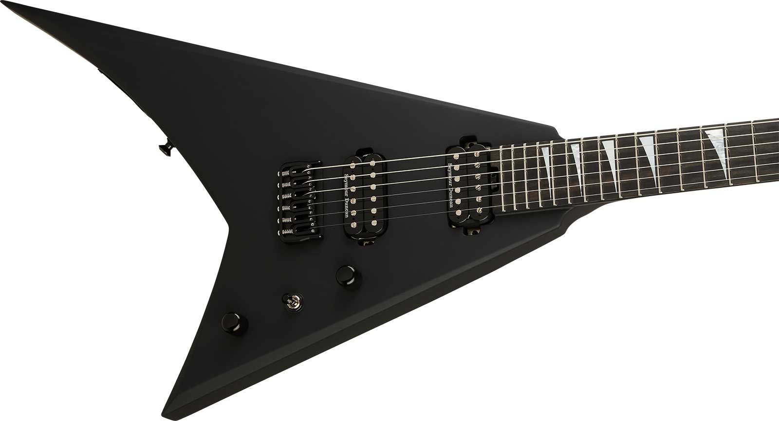 Jackson Rhoads Rr24 Rr24 Ht American 2h Seymour Duncan Ht Eb - Satin Black - Metal elektrische gitaar - Variation 2