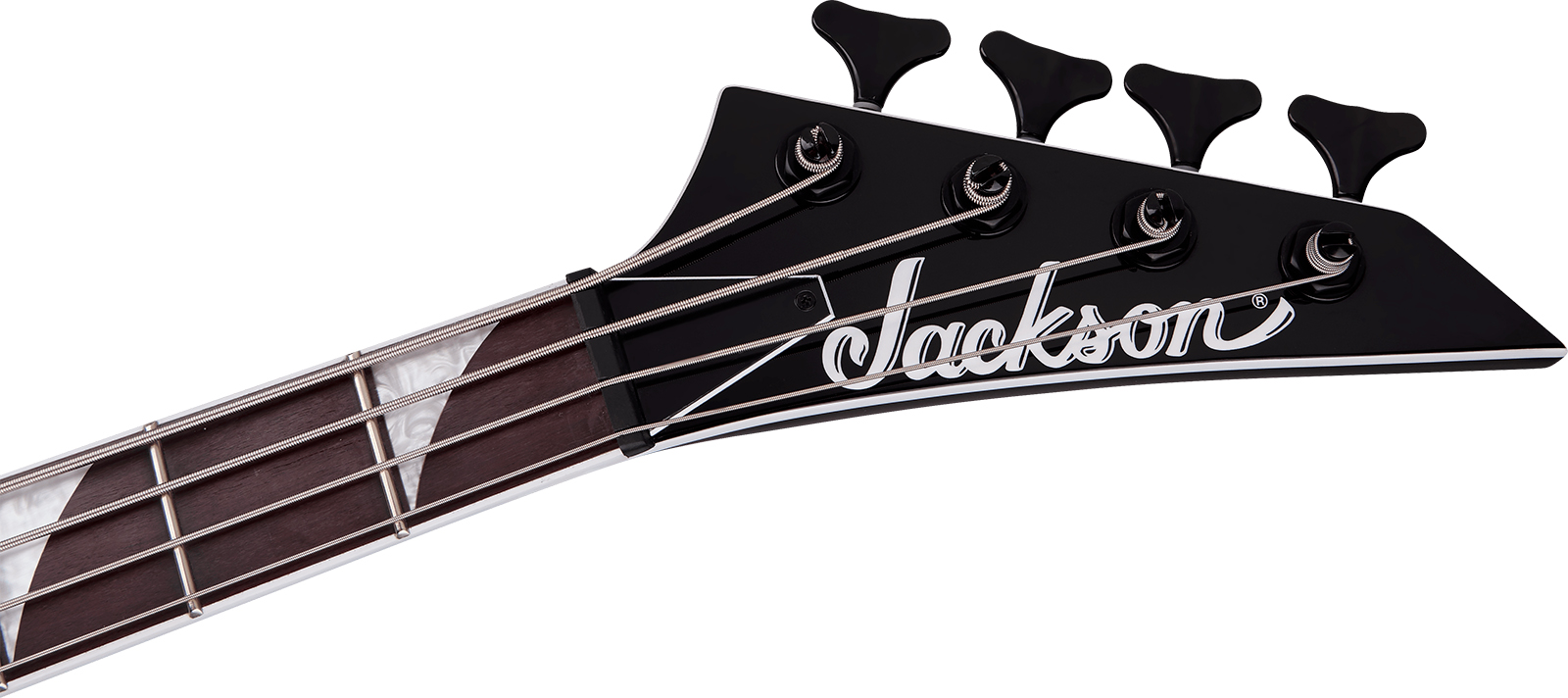 Jackson Rhoads Rrb Iv X-series Bass Active Emg Ama - Black With White Pinstripe - Solid body elektrische bas - Variation 3