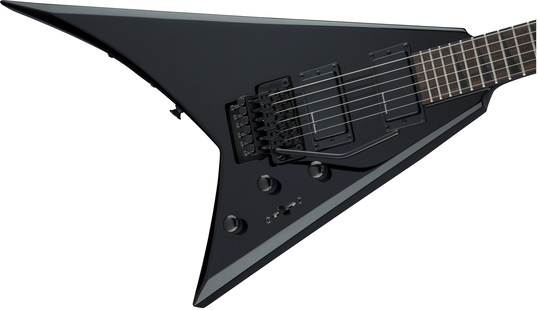 Jackson Rhoads Rrx24 2h Seymour Duncan Fr Lau - Gloss Black - Metalen elektrische gitaar - Variation 2