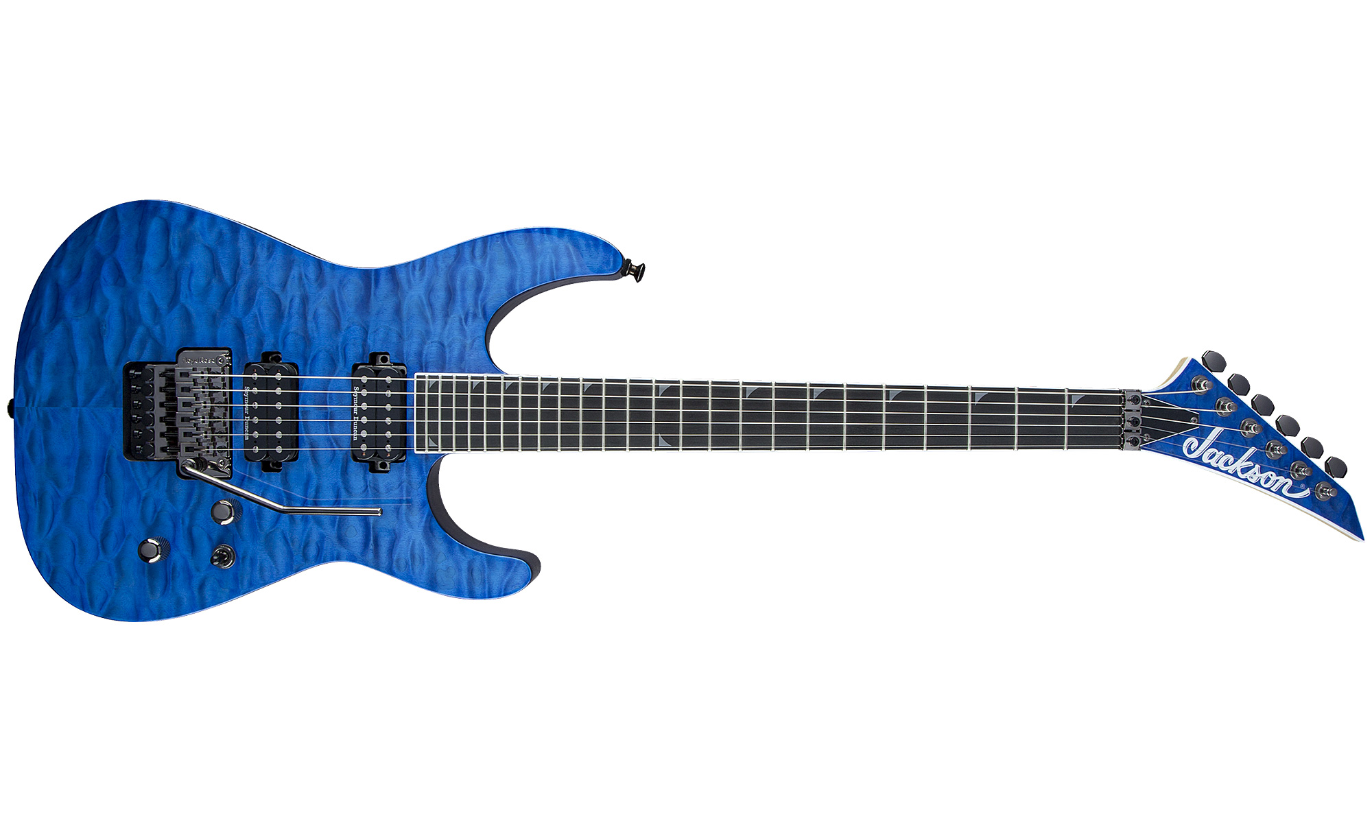 Jackson Soloist Pro Sl2q Mah Hh Seymour Duncan Fr Eb - Transparent Blue - Elektrische gitaar in Str-vorm - Variation 1
