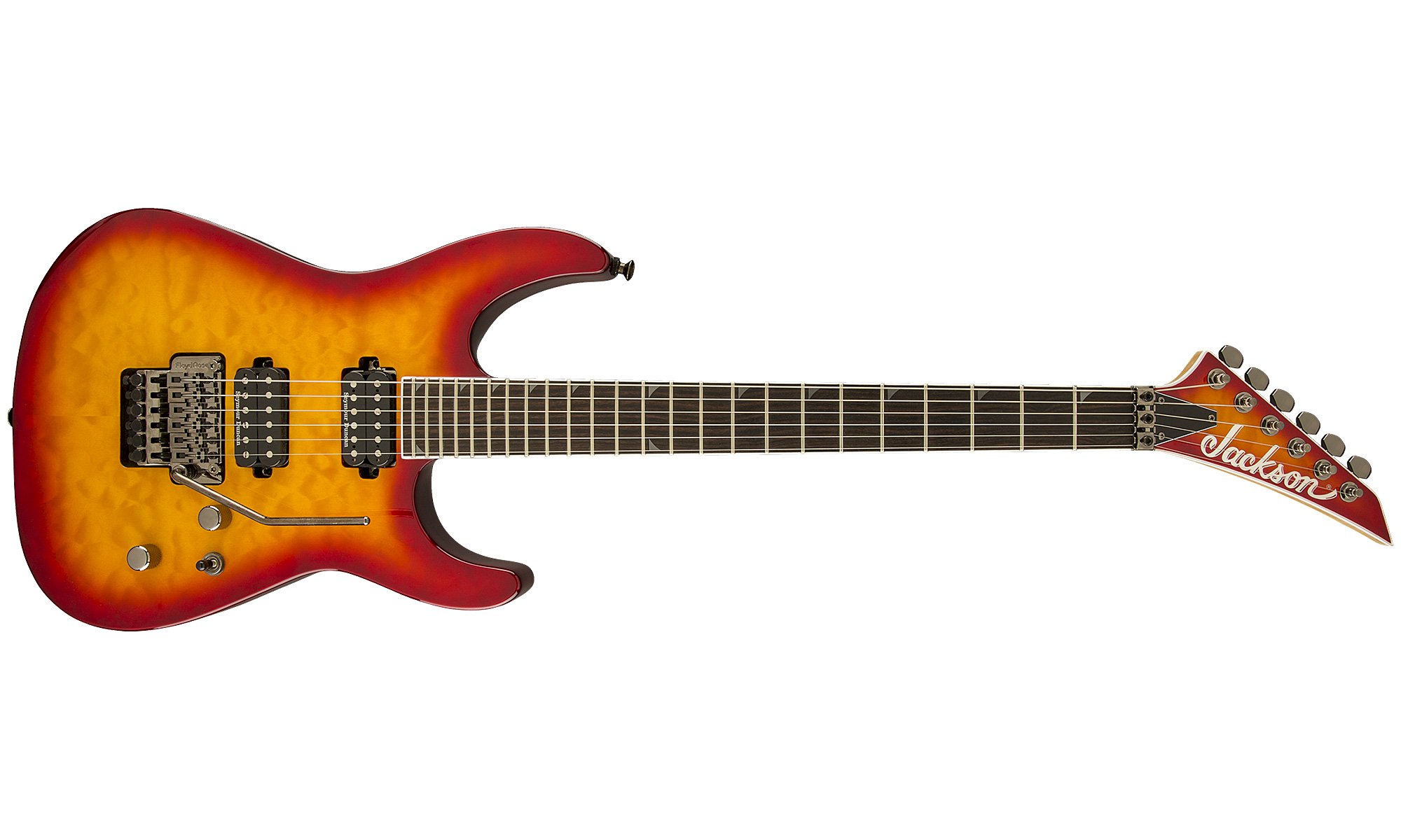 Jackson Soloist Sl2q Mah Pro Hh Seymour Duncan Fr Eb - Burnt Cherry Sunburst - Elektrische gitaar in Str-vorm - Variation 1