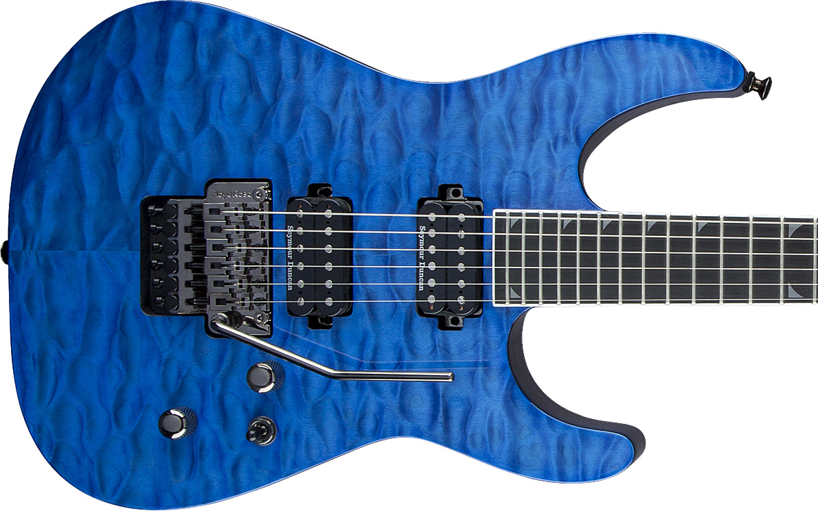 Jackson Soloist Pro Sl2q Mah Hh Seymour Duncan Fr Eb - Transparent Blue - Elektrische gitaar in Str-vorm - Variation 2