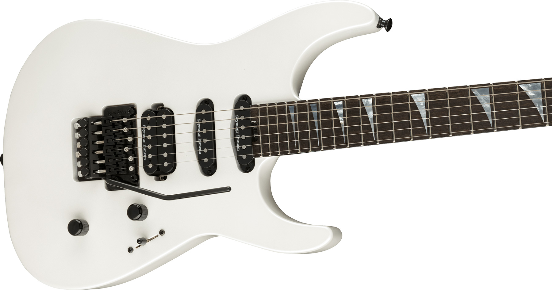 Jackson Soloist Sl3 American Series Usa Hss Seymour Duncan Fr Eb - Platinum Pearl - Elektrische gitaar in Str-vorm - Variation 2