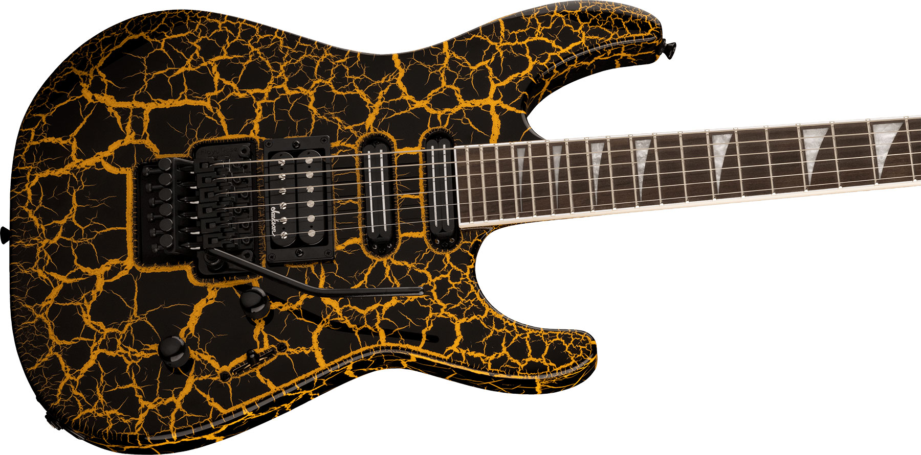 Jackson Soloist Sl3x Dx Hstst Fr Lau - Yellow Crackle - Elektrische gitaar in Str-vorm - Variation 2