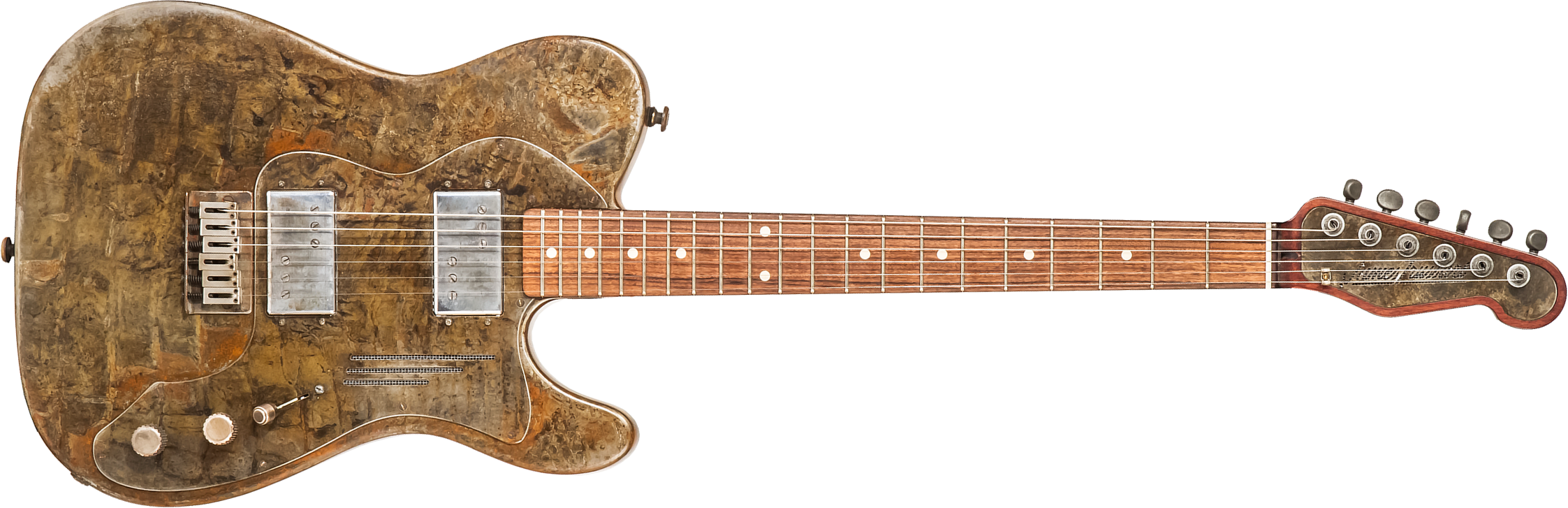 James Trussart Deluxe Steelguard Caster Perf. Back Wide Range 2h Rw Rusty #17148 - Rust O Matic - Semi hollow elektriche gitaar - Main picture