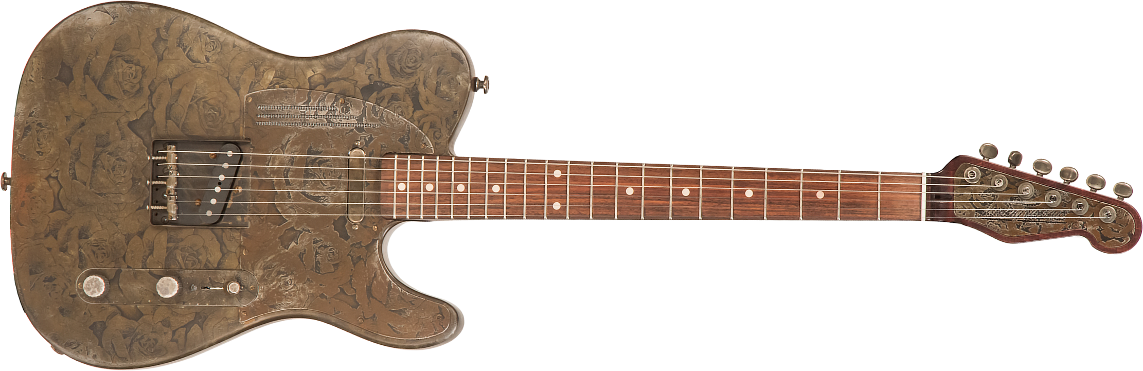 James Trussart Steelcaster Perf.back 2s Ht Rw #21000 - Rusty Roses - Semi hollow elektriche gitaar - Main picture