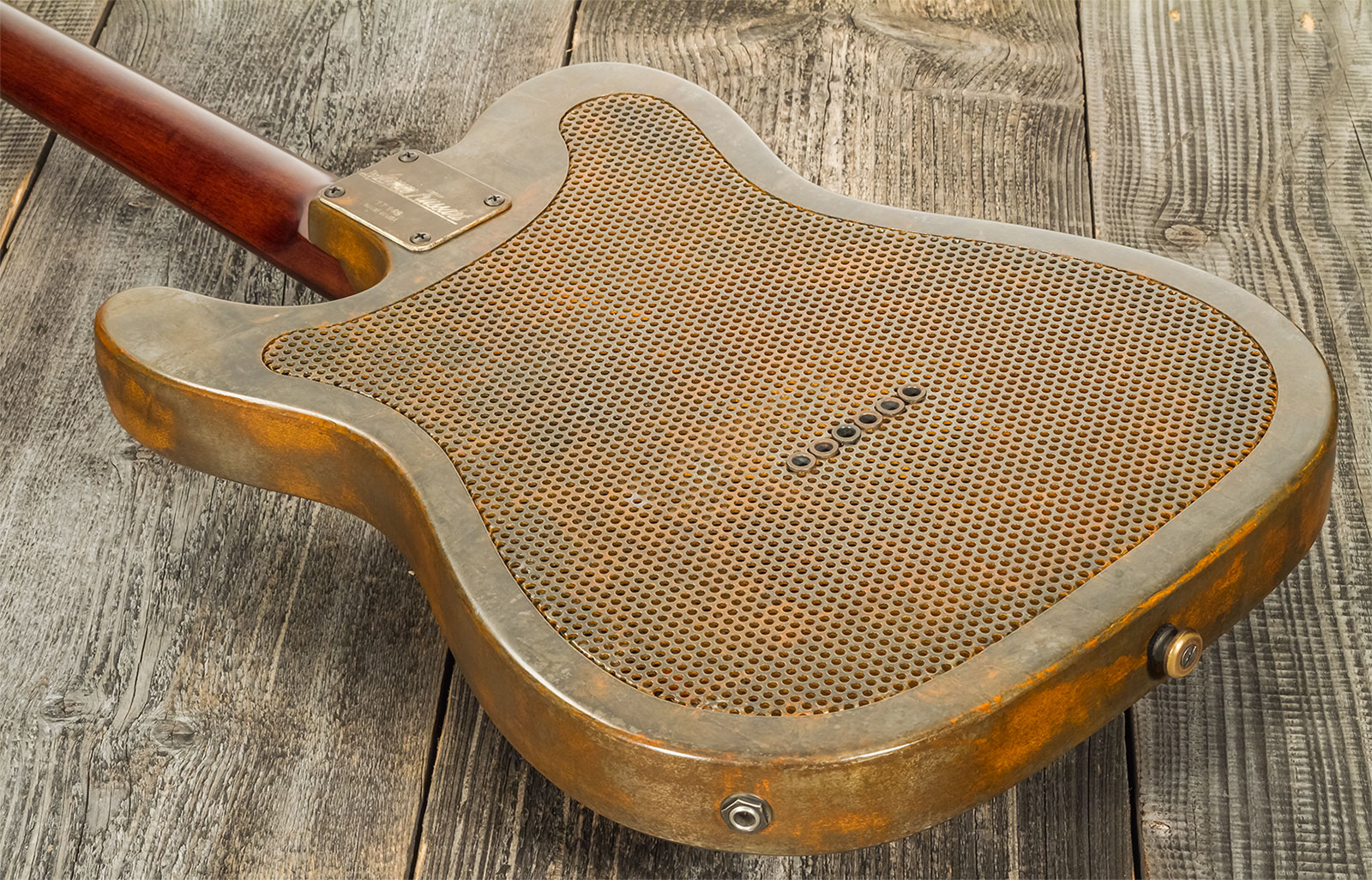 James Trussart Deluxe Steelguard Caster Perf. Back Wide Range 2h Rw Rusty #17148 - Rust O Matic - Semi hollow elektriche gitaar - Variation 5