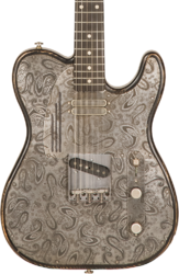 Televorm elektrische gitaar James trussart SteelTopCaster #21135 - Antique silver paisley