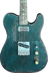 Televorm elektrische gitaar James trussart Steeltopcaster #12204 - Rusty Engraved Snake Skin