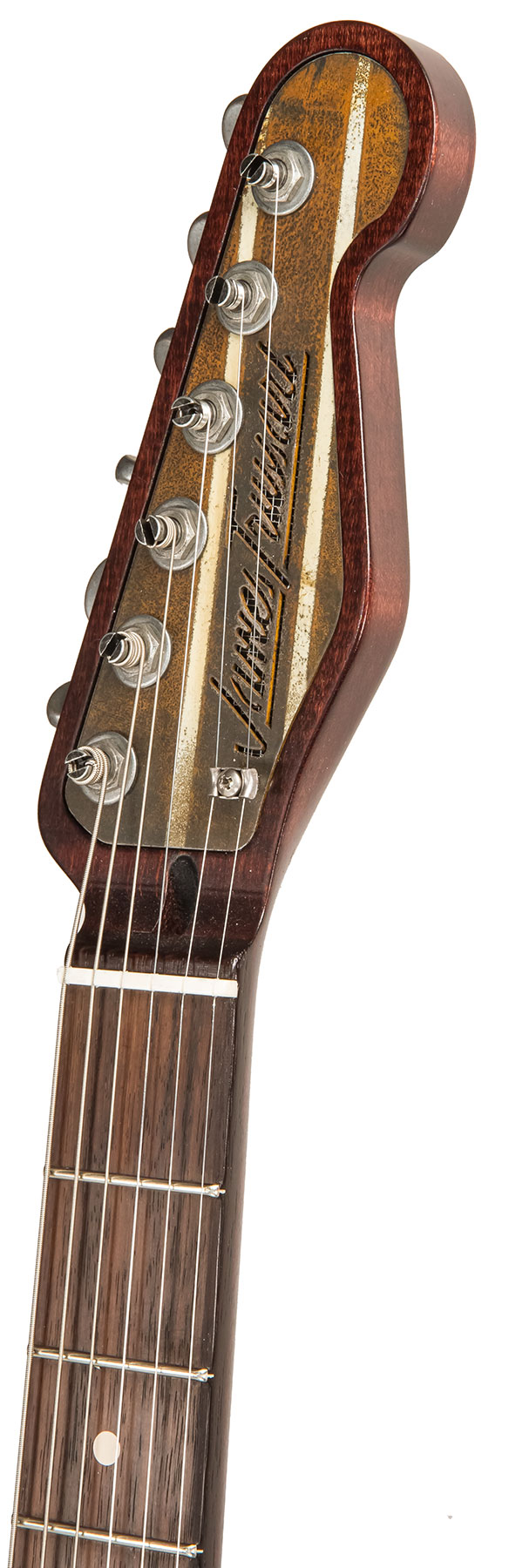James Trussart Steelcaster Deluxe Perf. Back 2s Pf #20033 - Rust O Matic Cream Racing Stripes - Televorm elektrische gitaar - Variation 4