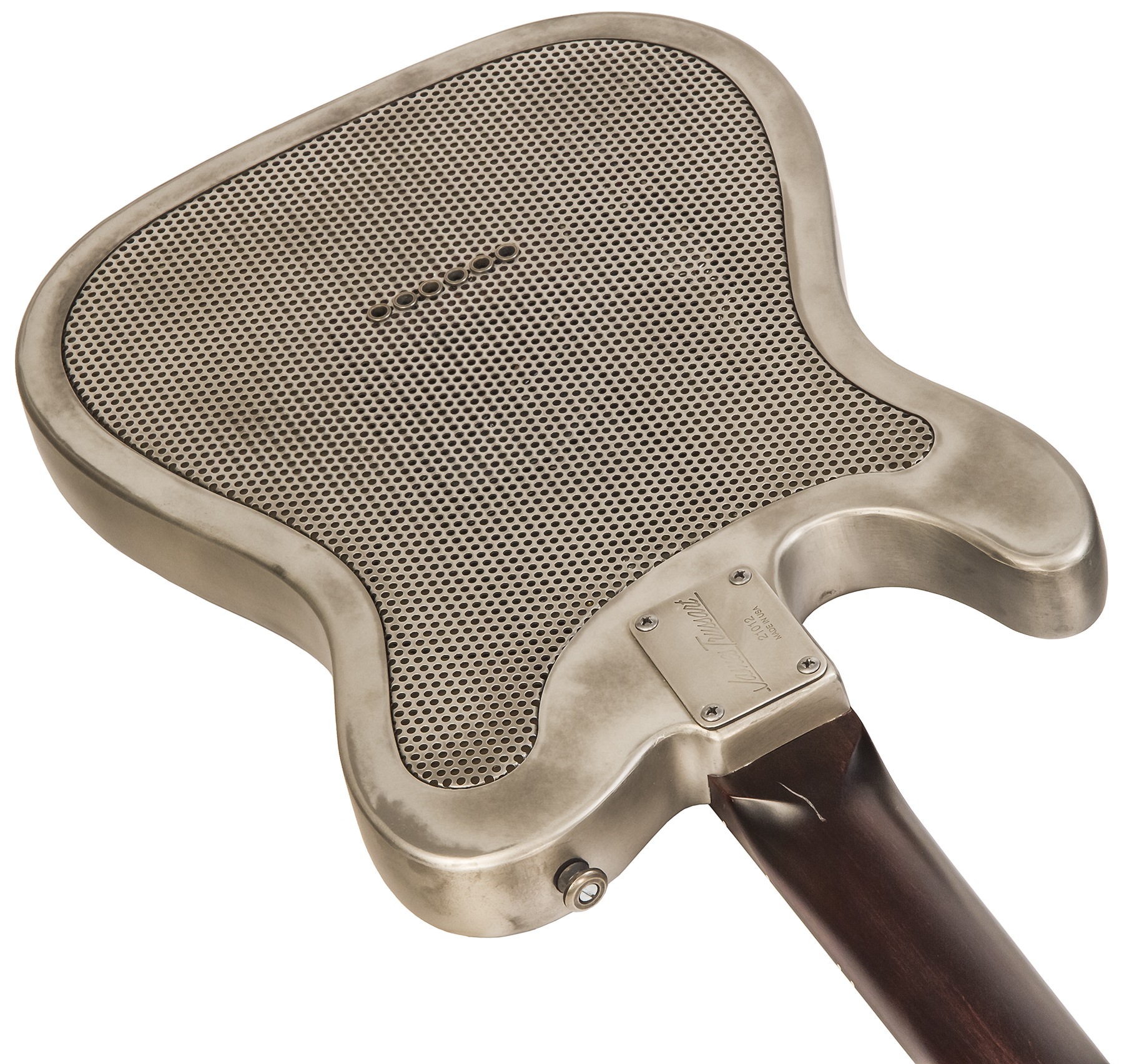 James Trussart Steelcaster Perf.back Sh Rw #21012 - Antique Silver Roses - Semi hollow elektriche gitaar - Variation 2