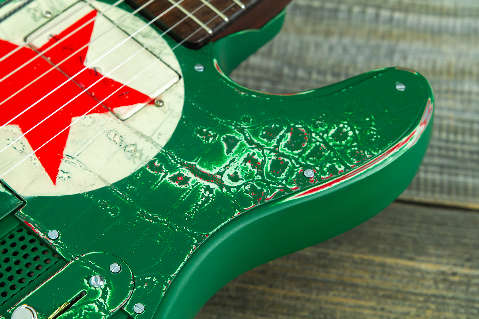 James Trussart Steelcaster Sh Ht Rw #26052 - Red Star Holey Gator Pickguard - Semi hollow elektriche gitaar - Variation 8