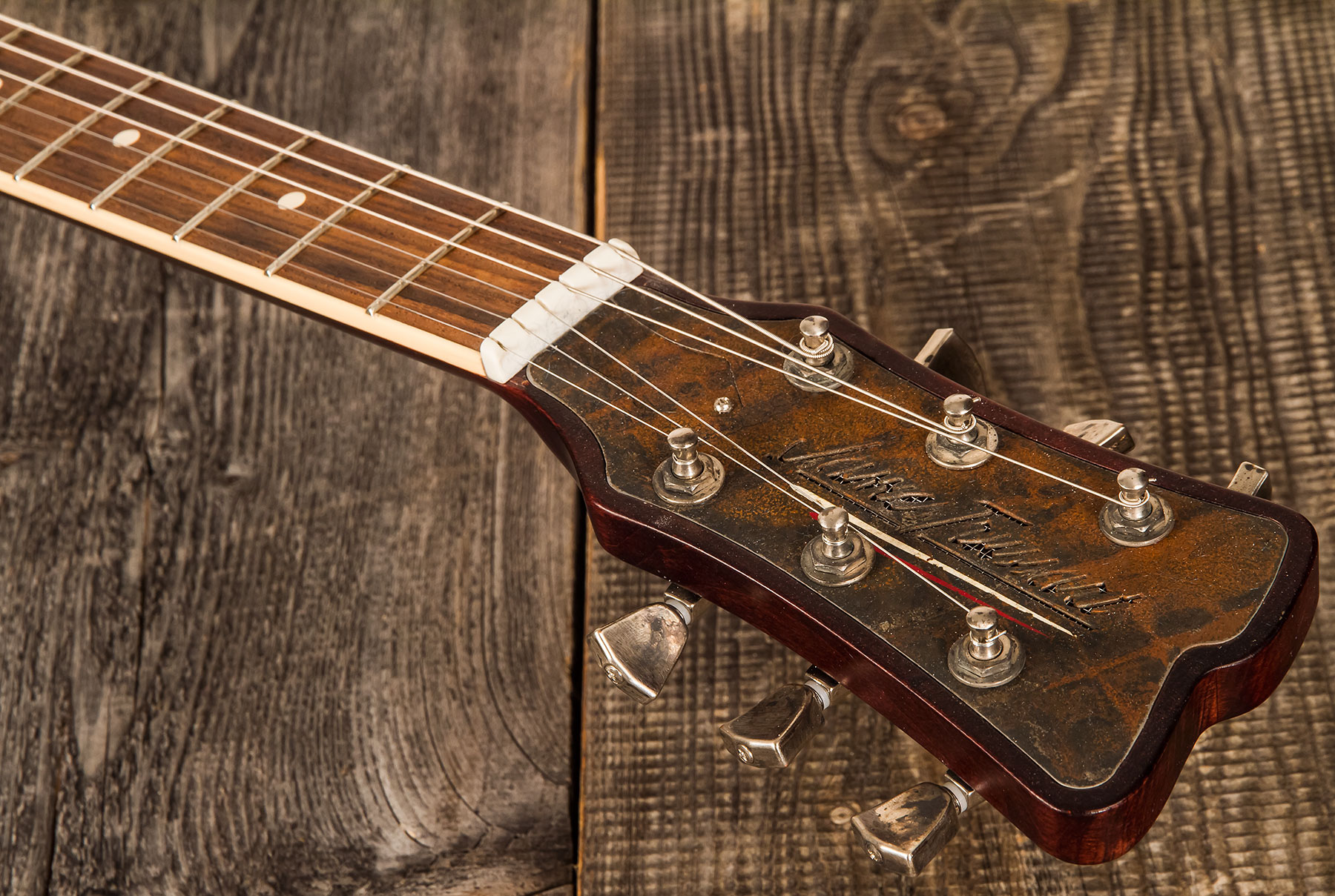 James Trussart Steeldeville Perf.back 2h Ht Rw #21171 - Rust O Matic Pinstriped - Enkel gesneden elektrische gitaar - Variation 4