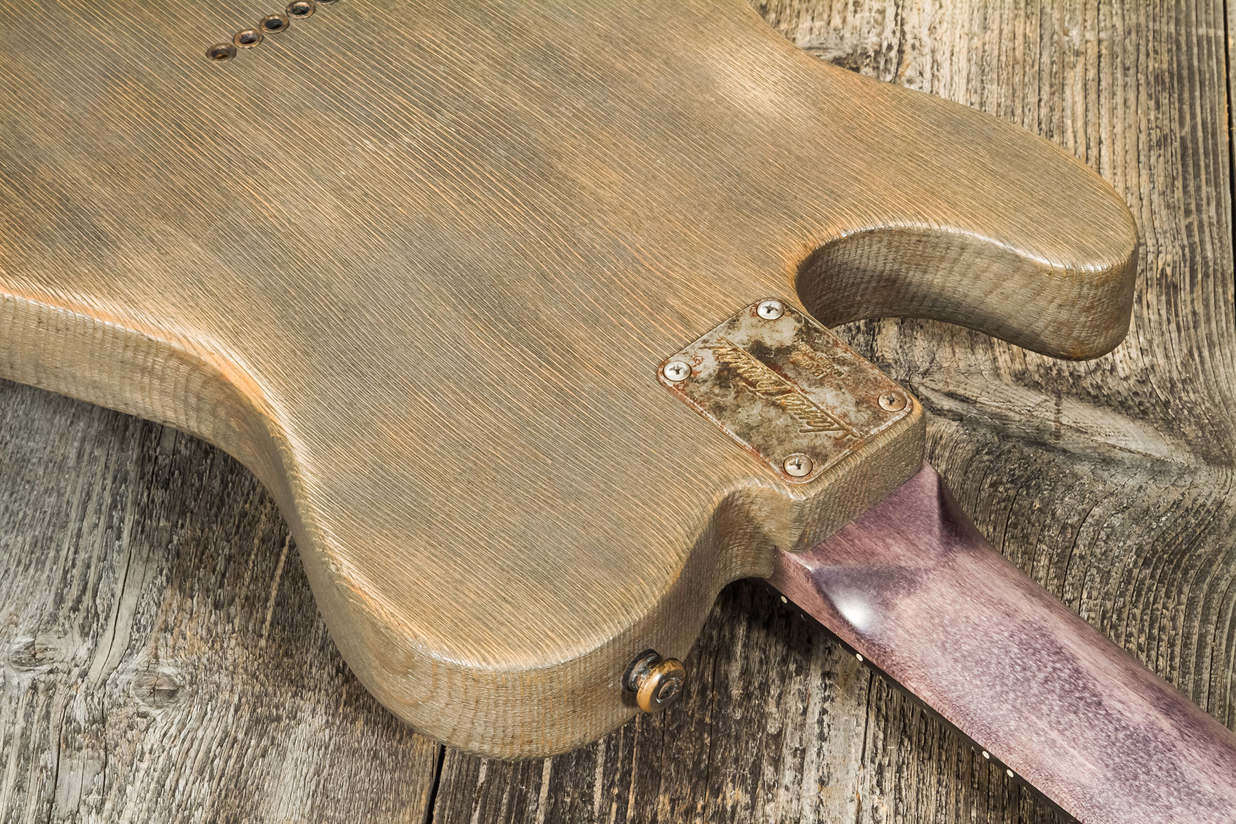 James Trussart Steelguard Caster Sugar Pine Sh Eb #18035 - Rust O Matic Gator Grey Driftwood - Televorm elektrische gitaar - Variation 6